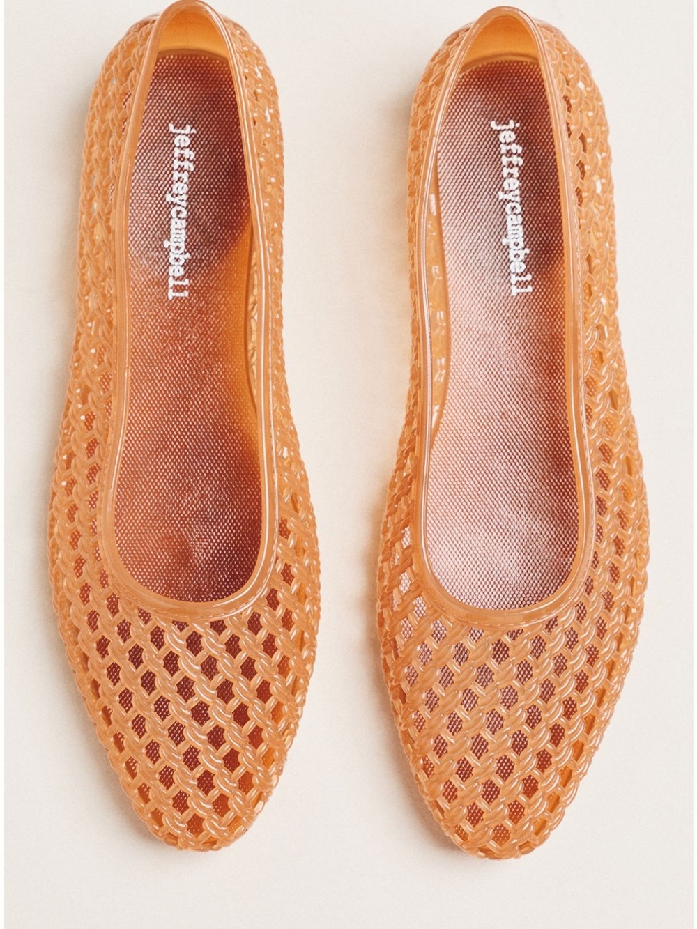 Jeffrey Campbell Amber Jelly Lattice Ballet Flats